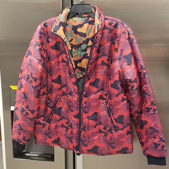 💕MOTHER💕 Two Faced Puffer Jacket Reversible Camo - Picture 12 of 16